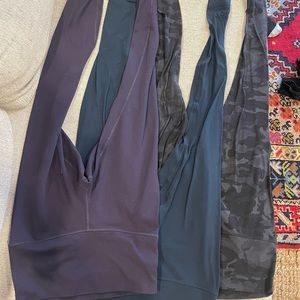 Lot of Lululemon workout leggings, size 8-10